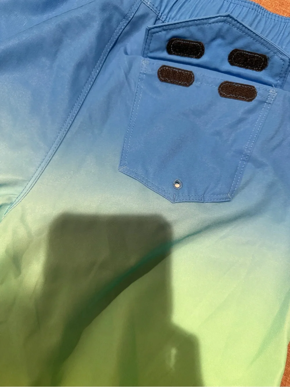 Hurley Boys Blue-Green-Yellow Ombre Swim Trunks